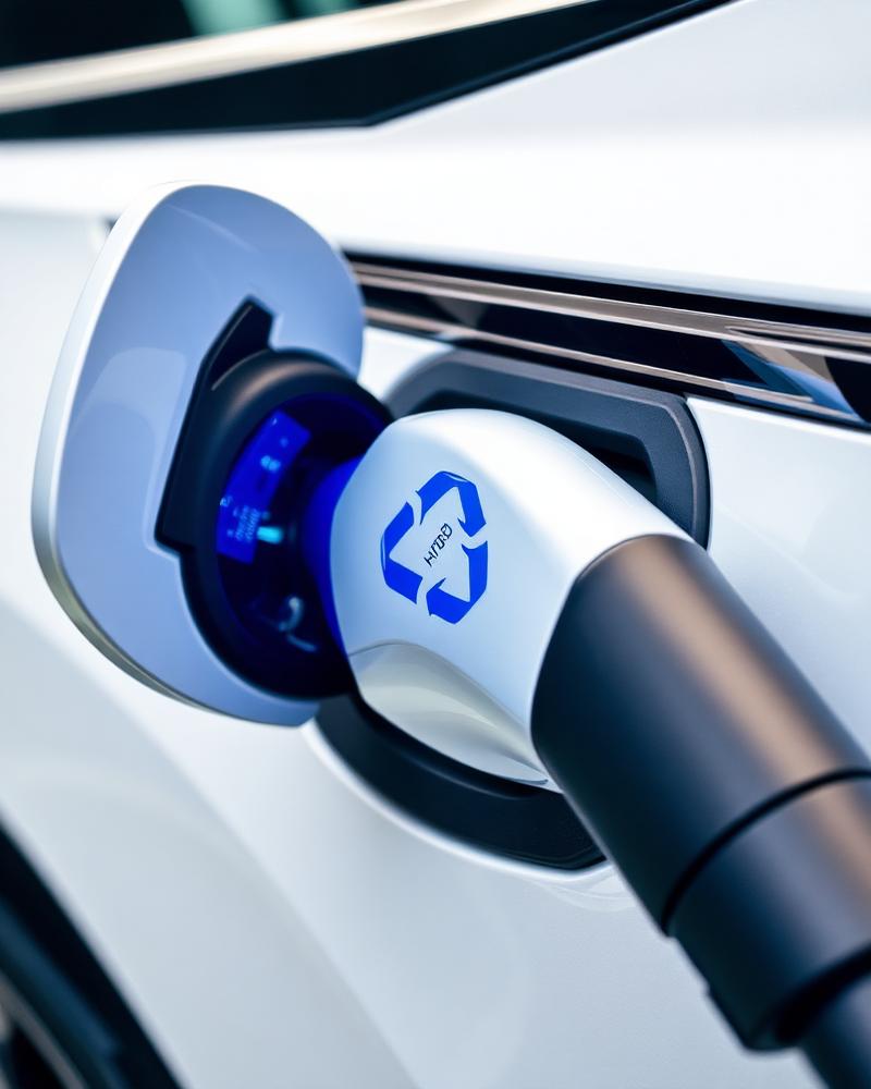 Hybrid vehicle charging port